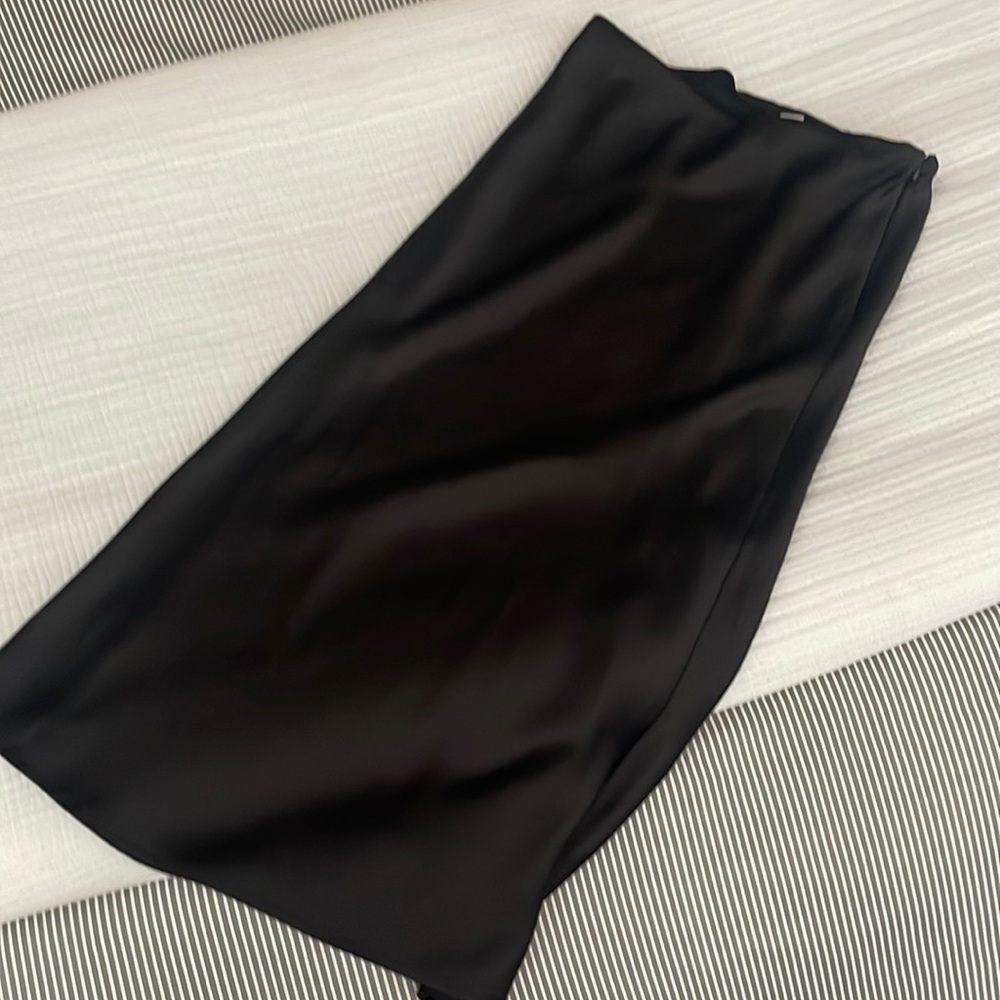 H&M satin midi skirt